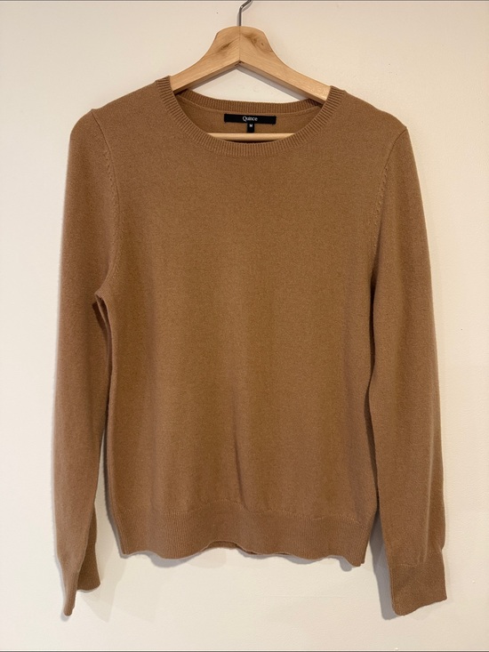 Quince Sweaters - Quince Women’s  Crewneck Cashmere Sweater in Camel Brown - Medium